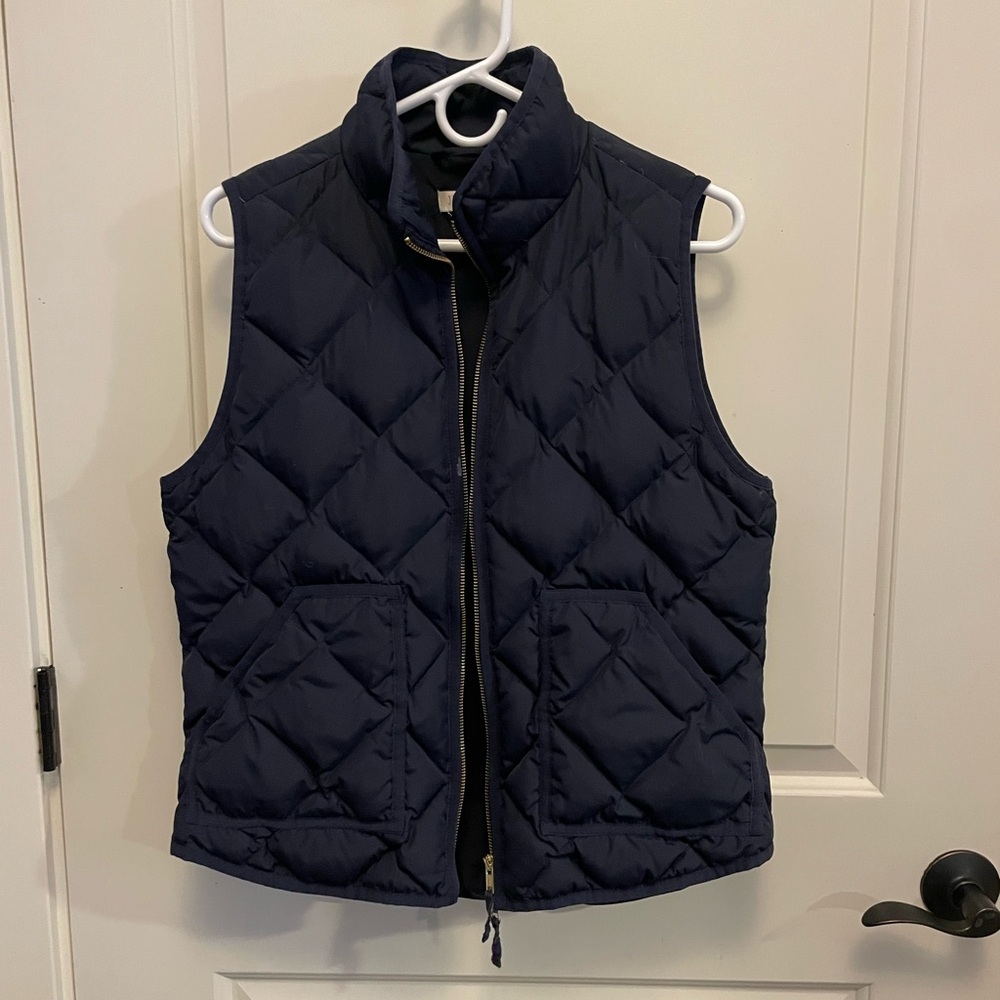 J. Crew Navy Puff Vest